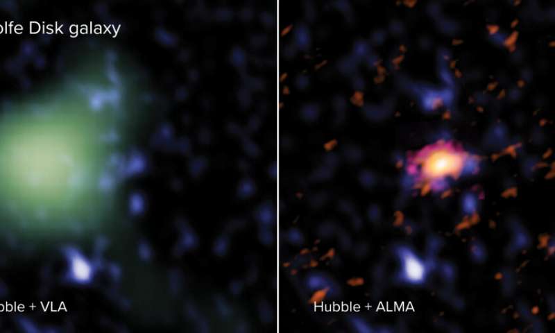 ALMA discovers massive rotating disk in early universe