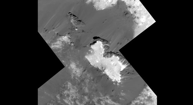 Mosaic of a prominent mound located on the western side of Cerealia Facula was obtained by NASA's Dawn spacecraft on June 22, 2018 from an altitude of about 21 miles (34 kilometers).