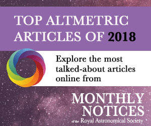 Top Altmetric Articles of 2018. Explore the most talked-about articles online from Monthly Notices of the Royal Astronomical Society.