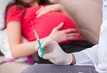 pregnant woman at doctor's office