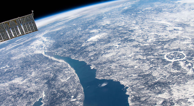 The Manicouagan impact crater in Quebec, Canada